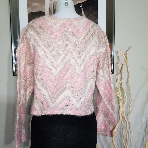 Zara Basic Textured Chevron Sweater Size M - Picture 3 of 3